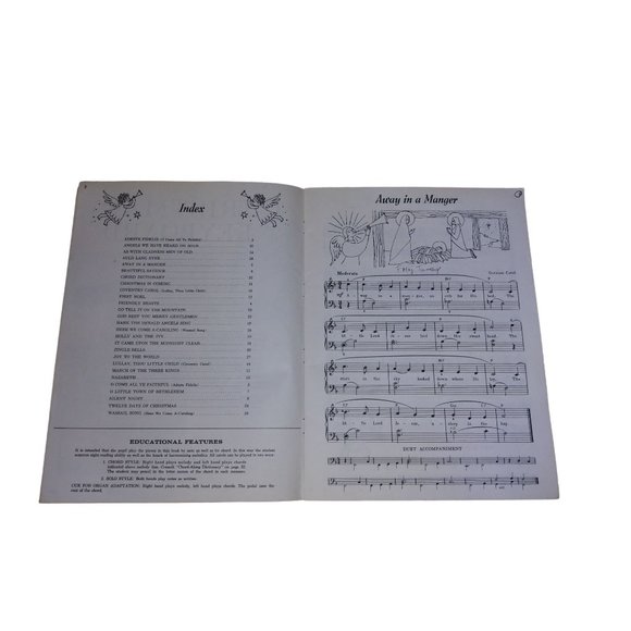VTG Schaum Christmas at the Keyboard Piano or Organ Sheet Music Book 1962 - Picture 7 of 10